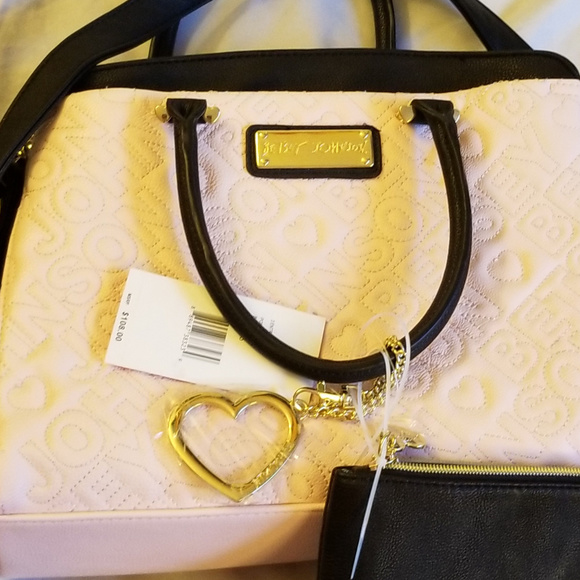 Betsey Johnson Handbags - *SOLD* Betsey Johnson Satchel +Makeup Bag Pink